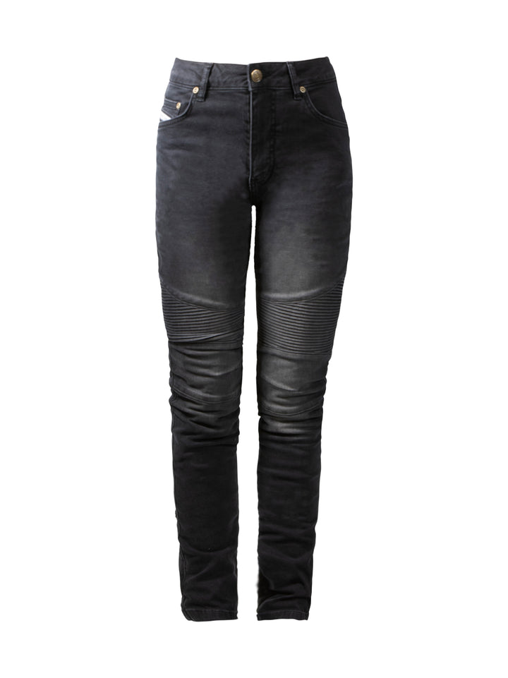 Betty Biker Jeans Estilo Desgastado - Ridejohndoe