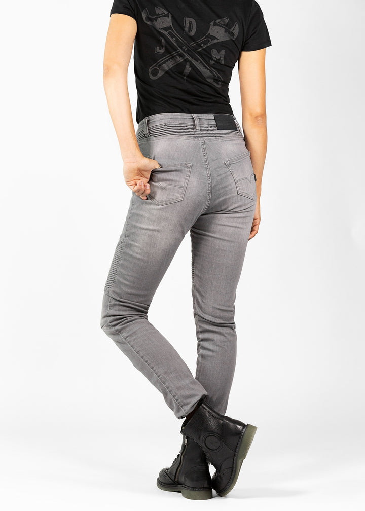 Betty Biker Jeans Estilo Desgastado - Ridejohndoe