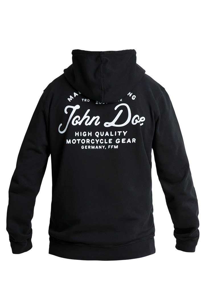 Hoodie JD Lettering Black - Ridejohndoe