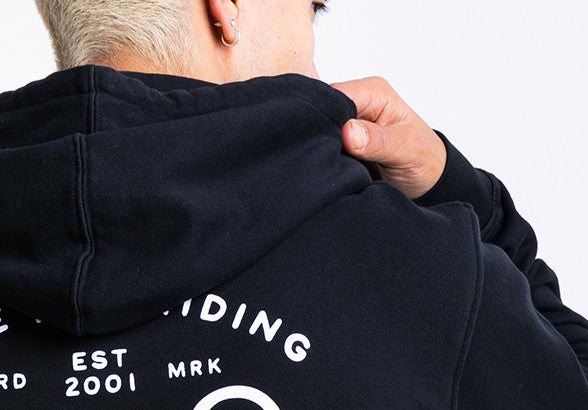 Hoodie JD Lettering Black - Ridejohndoe