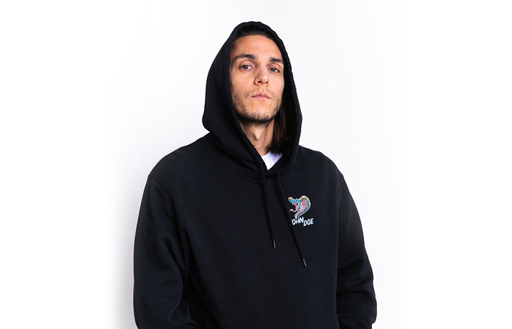 Hoodie Snake II Black - Ridejohndoe