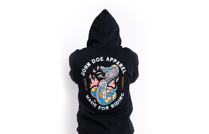 Hoodie Snake II Black - Ridejohndoe