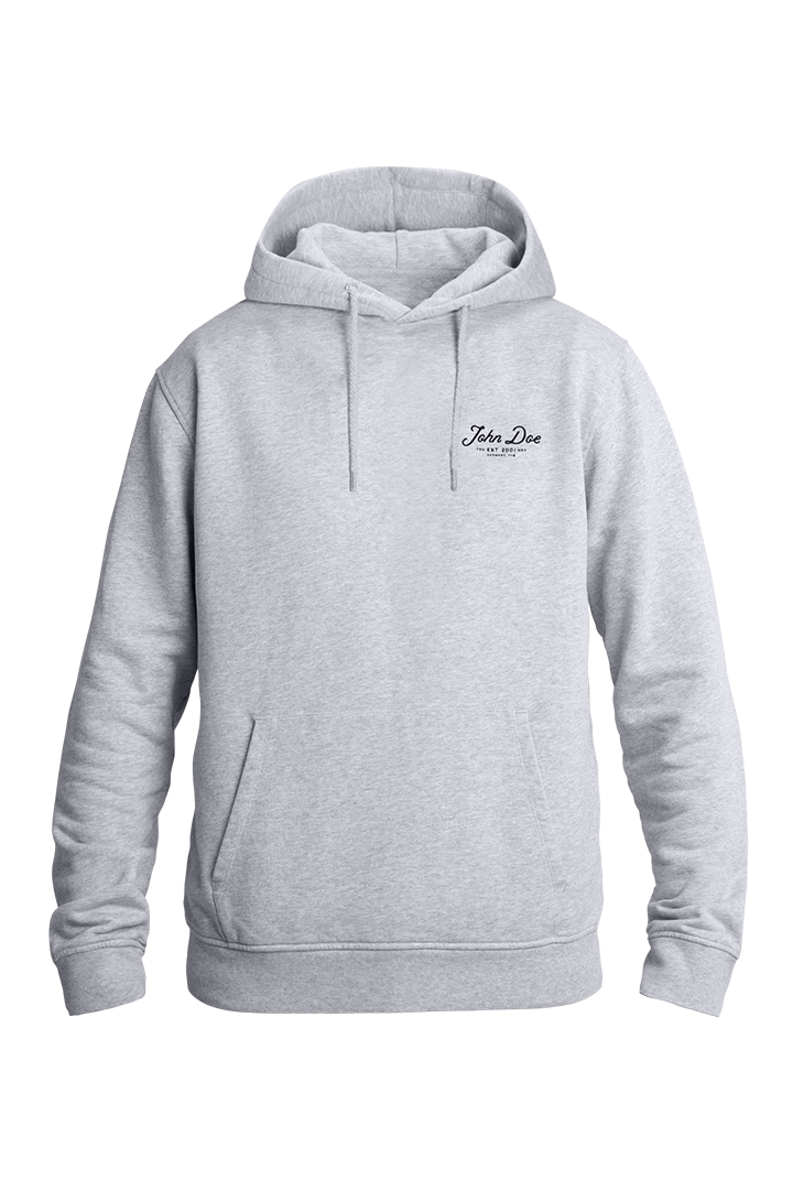 Hoodie JD Lettering Grey - Ridejohndoe