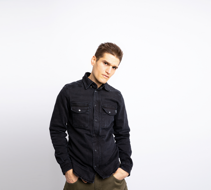 Motoshirt Denim Black - Ridejohndoe