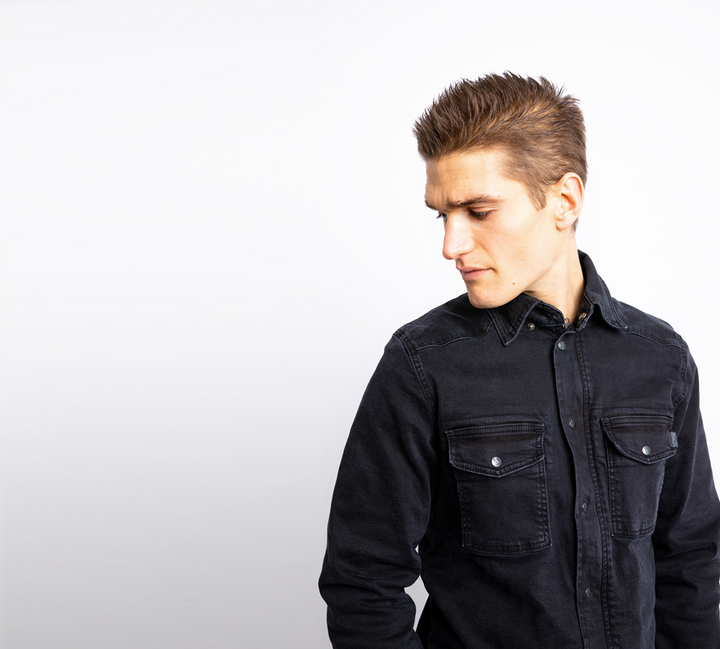 Motoshirt Denim Black - Ridejohndoe