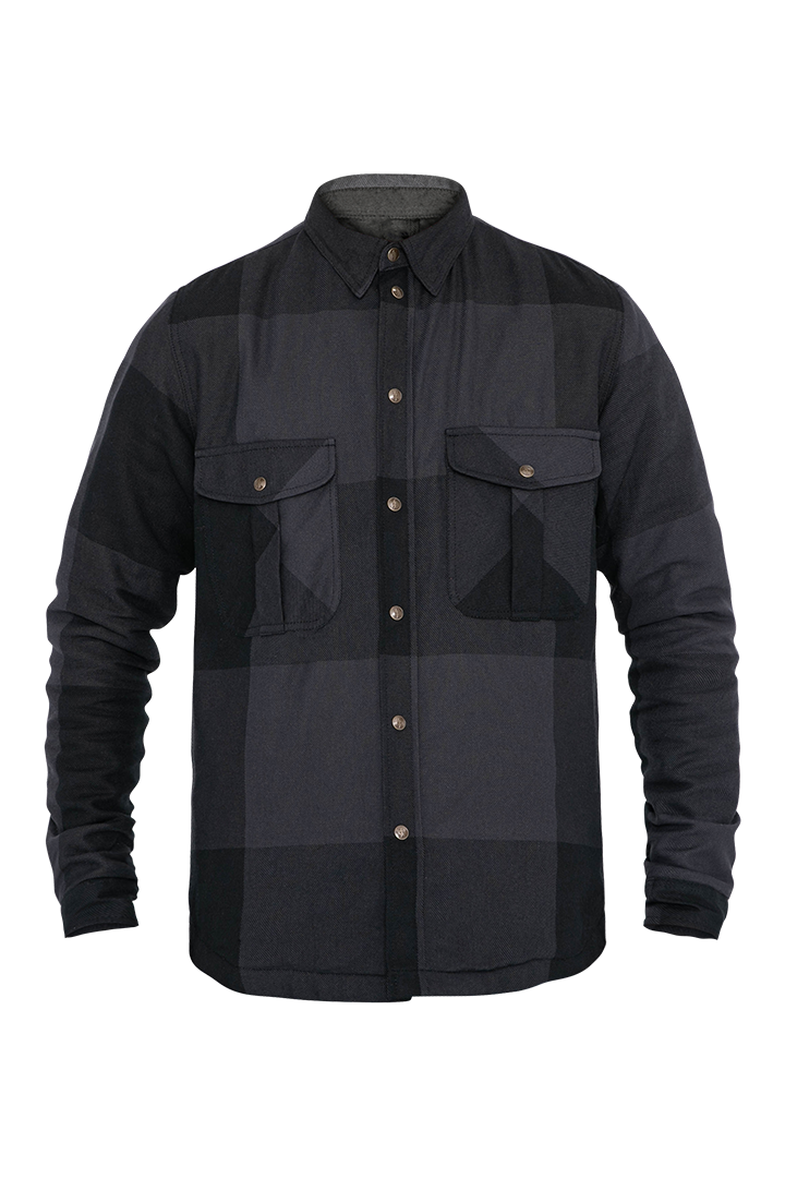 Motoshirt Grey/Black Big Block - Ridejohndoe