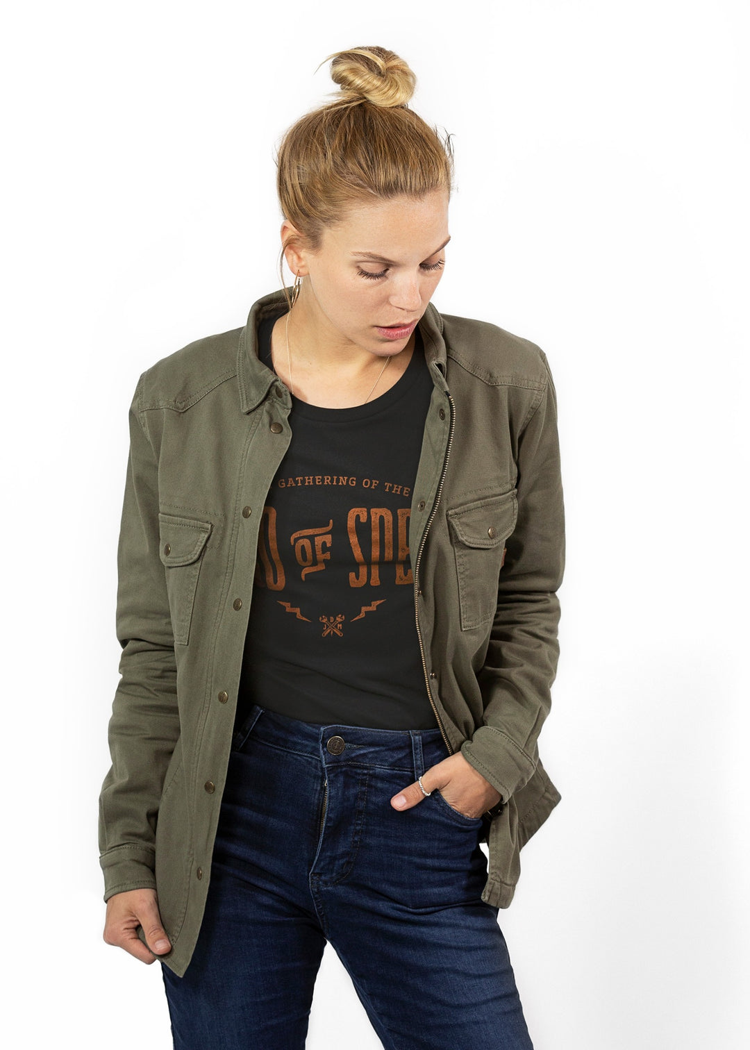 Motoshirt Women Olive - Ridejohndoe