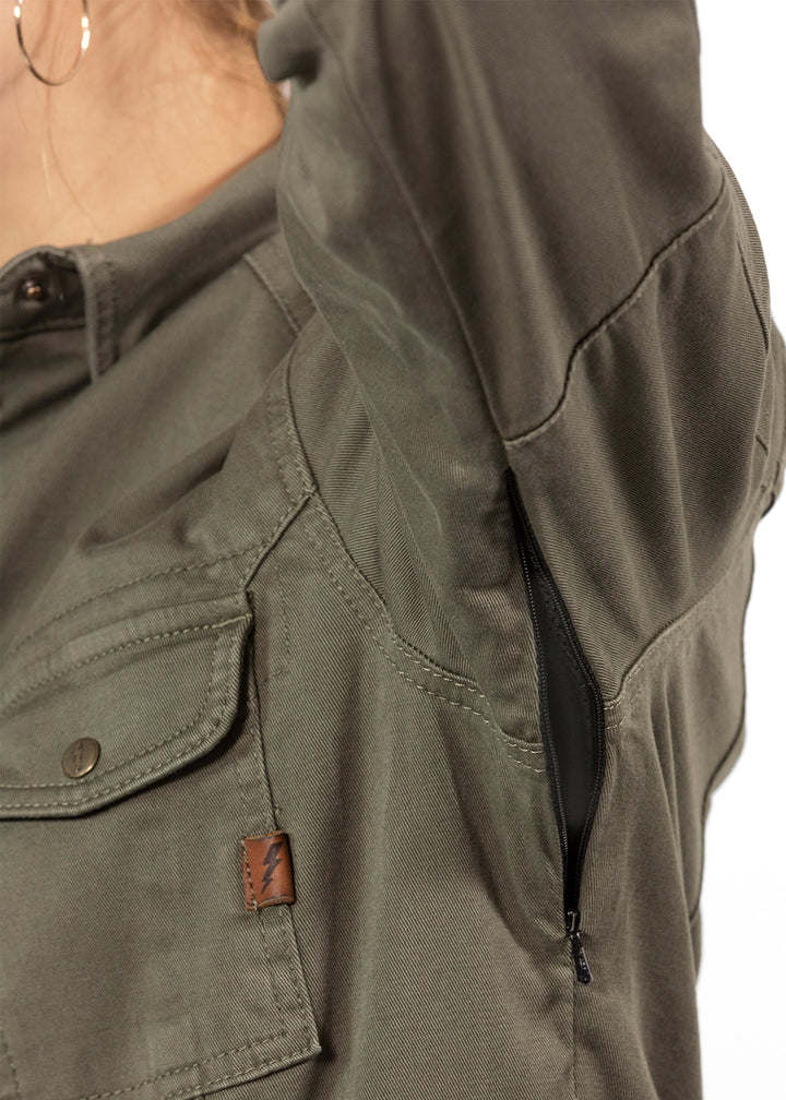 Motoshirt Women Olive - Ridejohndoe