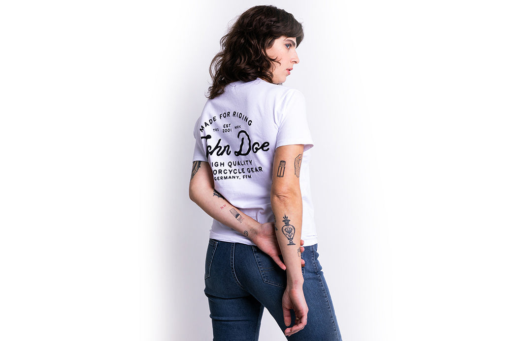 T-Shirt Women JD Lettering White