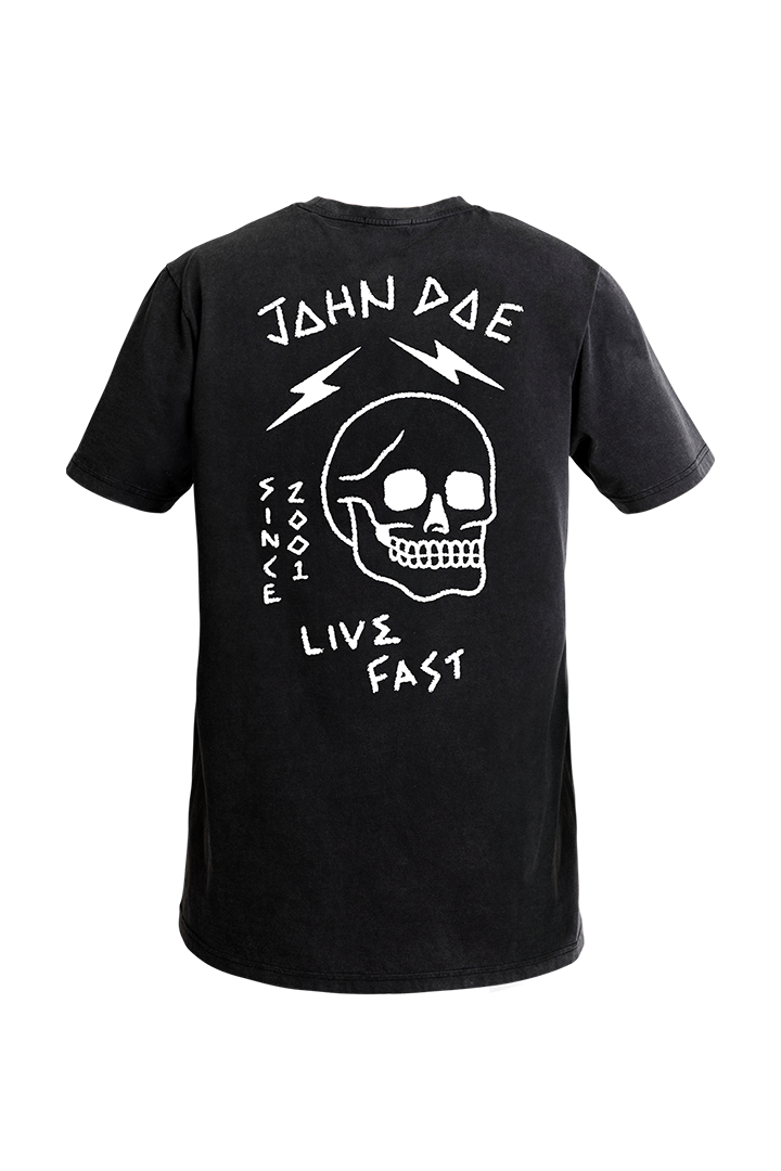 T-Shirt Live Fast Skull Black